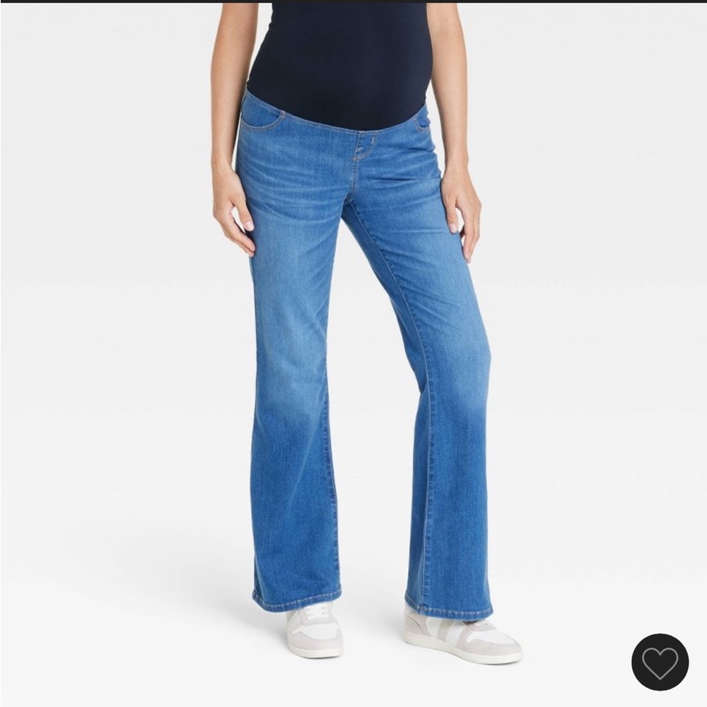 Ingrid & Isabel Blue Flare Maternity Jeans